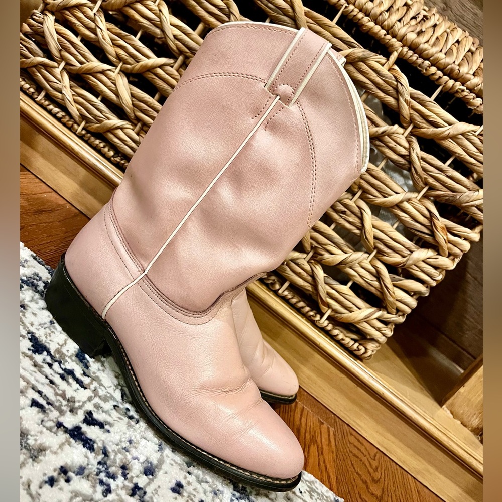Pink Leather Women's Laredo Boots 7.5